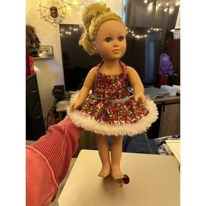Sparkle Time Doll Christmas Sequin Dress Holiday Outfit 18 Inch Doll